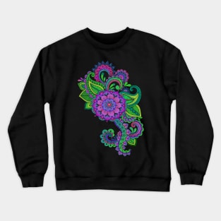 Decorative Floral Art Crewneck Sweatshirt